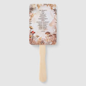 Mushroom Toadstool verzauberte Waldhochzeit Fächer (Rückseite)