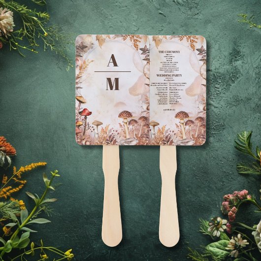 Mushroom Toadstool verzauberte Waldhochzeit Fächer