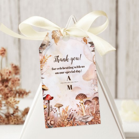 Mushroom Toadstool verzauberte Waldhochzeit Geschenkanhänger
