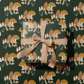 Mushroom Toadstool Woodland Coodcore Grün Geschenkpapier