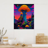 Mushroom Town Poster (Küche)