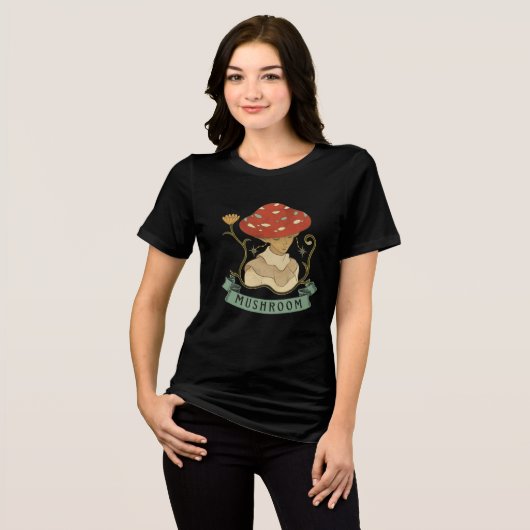 Mushroom Tri-Blend Shirt (Vorderseite voll)