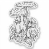 Mushroom Trio Sticker (Vorderseite)