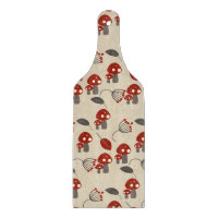 Mushroom und Blätter Retro-Muster