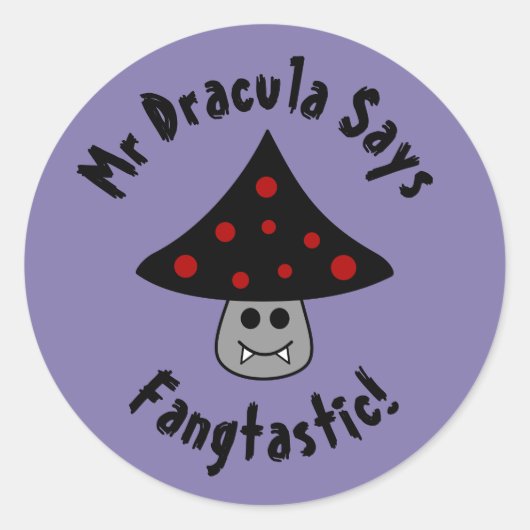 Mushroom Vampire Fangtastic Stickers (Vorderseite)
