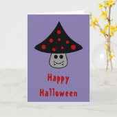 Mushroom Vampire Halloween Card Karte (Gelbe Blume)