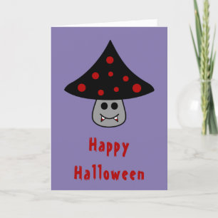 Mushroom Vampire Halloween Card Karte