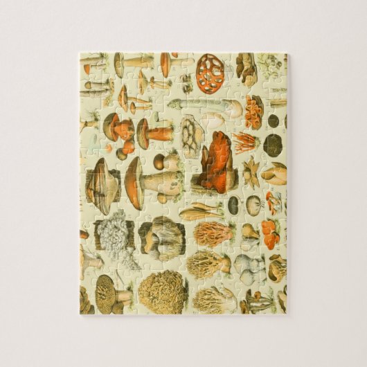 Mushroom Vintag Toadstol Botanische Kunst Puzzle (Vertikal)