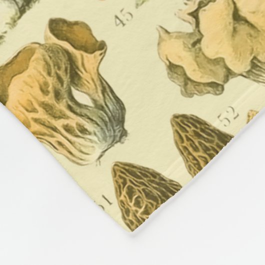 Mushroom Vintag Toadstool Antike Illustration Fleecedecke (Ecke)