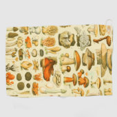 Mushroom Vintag Toadstool Antike Illustration Golfhandtuch (Horizontal)