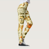 Mushroom Vintag Toadstool Antike Illustration Leggings (Rechts)
