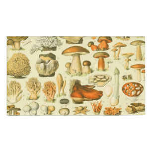 Mushroom Vintag Toadstool Antike Illustration Namenschild