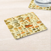 Mushroom Vintag Toadstool Antike Illustration Rechteckiger Pappuntersetzer (angewinkelt)