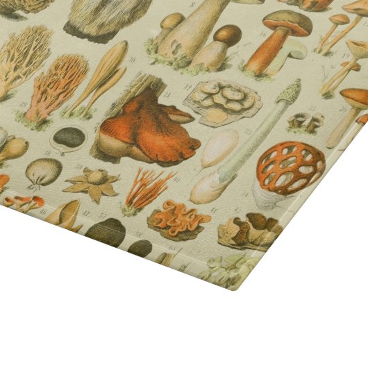Mushroom Vintag Toadstool Antike Illustration Schneidebrett (Ecke)