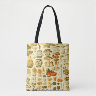 Mushroom Vintag Toadstool Antike Illustration Tasche