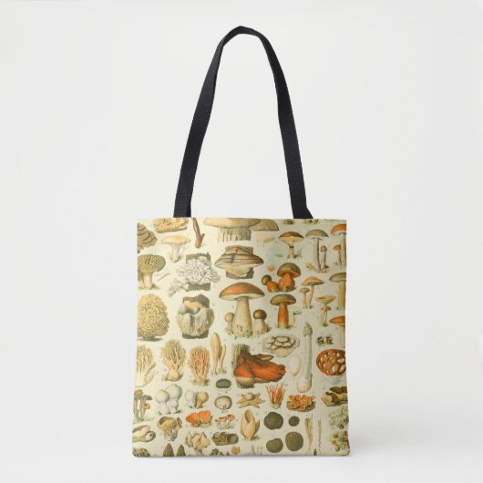 Mushroom Vintag Toadstool Antike Illustration Tasche (Vorderseite)