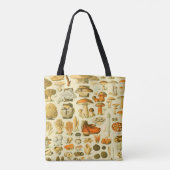 Mushroom Vintag Toadstool Antike Illustration Tasche (Rückseite)
