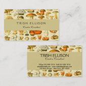 Mushroom Vintag Toadstool Antike Illustration Visitenkarte (Vorne/Hinten)