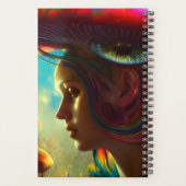 Mushroom Visions Trippy AI Generated Art Planner Planer (Rückseite)