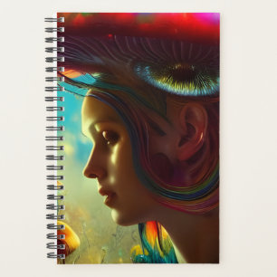 Mushroom Visions Trippy AI Generated Art Planner Planer
