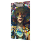 Mushroom Visions Trippy Retro Art Klemmbrett (Links)