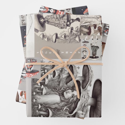 Mushroom Vogue Lady Geschenkpapier Set (Beispiel)