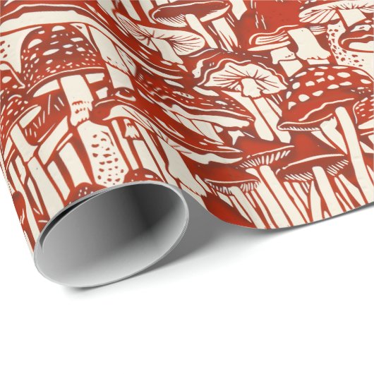 Mushroom-Wald Geschenkpapier (Rolleneckpunkt)