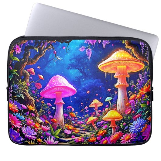 Mushroom-Wald Laptopschutzhülle (Vorderseite)