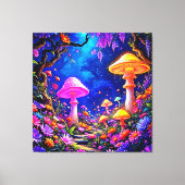Mushroom-Wald Leinwanddruck (Vorderseite)