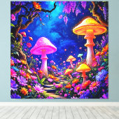 Mushroom-Wald Leinwanddruck (Insitu (Holzboden))