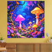 Mushroom-Wald Leinwanddruck (Insitu (Wohnzimmer))