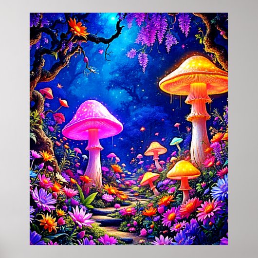 Mushroom-Wald Poster (Vorne)