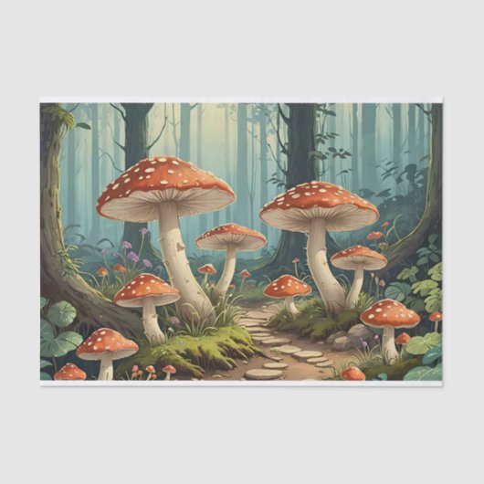 Mushroom-Wald Seidenpapier (Vorderseite)