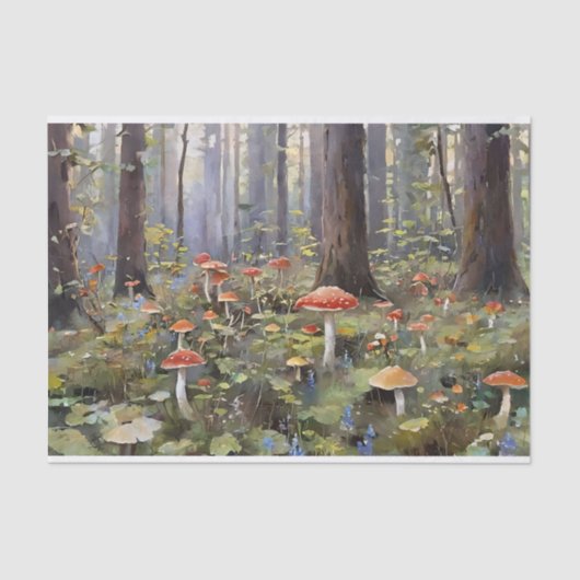 Mushroom-Wald Seidenpapier (Vorderseite)