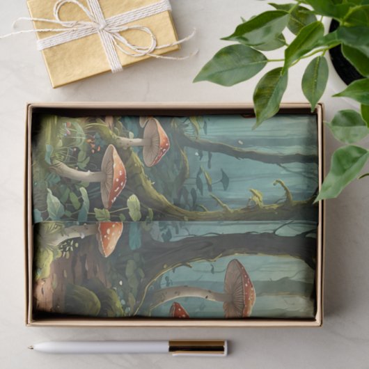Mushroom-Wald Seidenpapier (Geschenk)