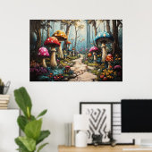 Mushroom-Wald verzaubert - Whimsical Fantasy Poster (Heimbüro)