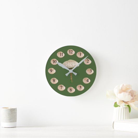 Mushroom Wall Clock Runde Wanduhr (Zuhause)