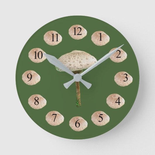 Mushroom Wall Clock Runde Wanduhr (Vorderseite)