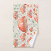 Mushroom Wasserfarbe Personalisiertes Muster Badhandtuch Set (Handtuch)