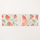 Mushroom Wasserfarbe Personalisiertes Muster Yogamatte (Vorderseite (Horizontal))