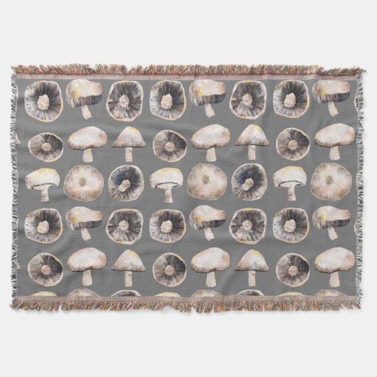 Mushroom Watercolor Decke (Vorderseite)