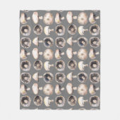 Mushroom Watercolor Fleecedecke (Vorderseite)