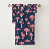 Mushroom Watercolor-Muster Badhandtuch Set (Insitu)