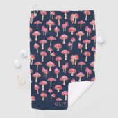 Mushroom Watercolor Muster Golf Towel Golfhandtuch (Insitu)