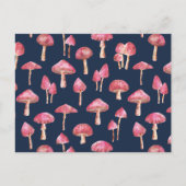 Mushroom Watercolor-Muster Postkarte (Vorderseite)