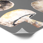 Mushroom Watercolor Poster (Ecke)