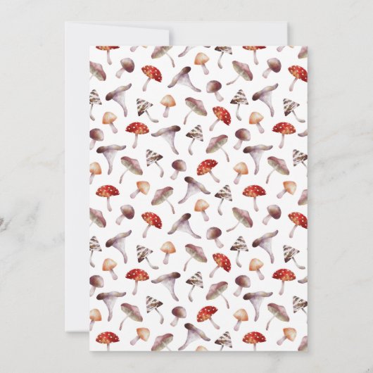 Mushroom Wedding Probe Dinner Einladung (Rückseite)