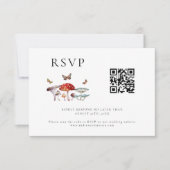 Mushroom Wedding QR Code RSVP Card (Vorderseite)