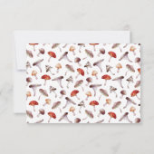 Mushroom Wedding QR Code RSVP Card Karte (Rückseite)