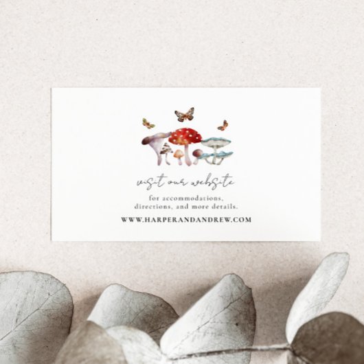 Mushroom Wedding Website Begleitkarte